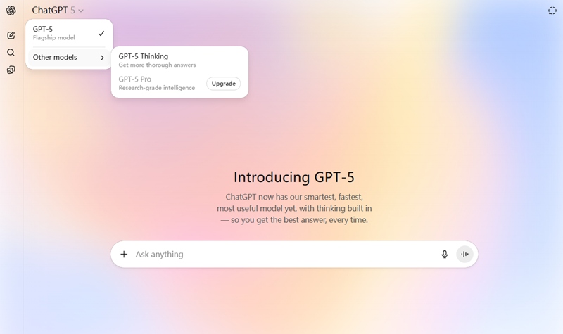 chatgpt5 界面
